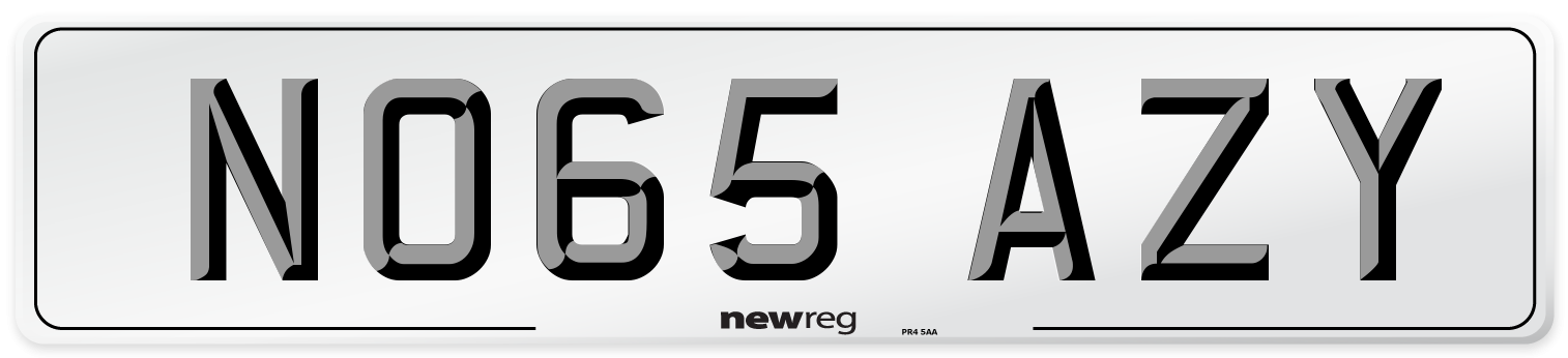 NO65 AZY Number Plate from New Reg